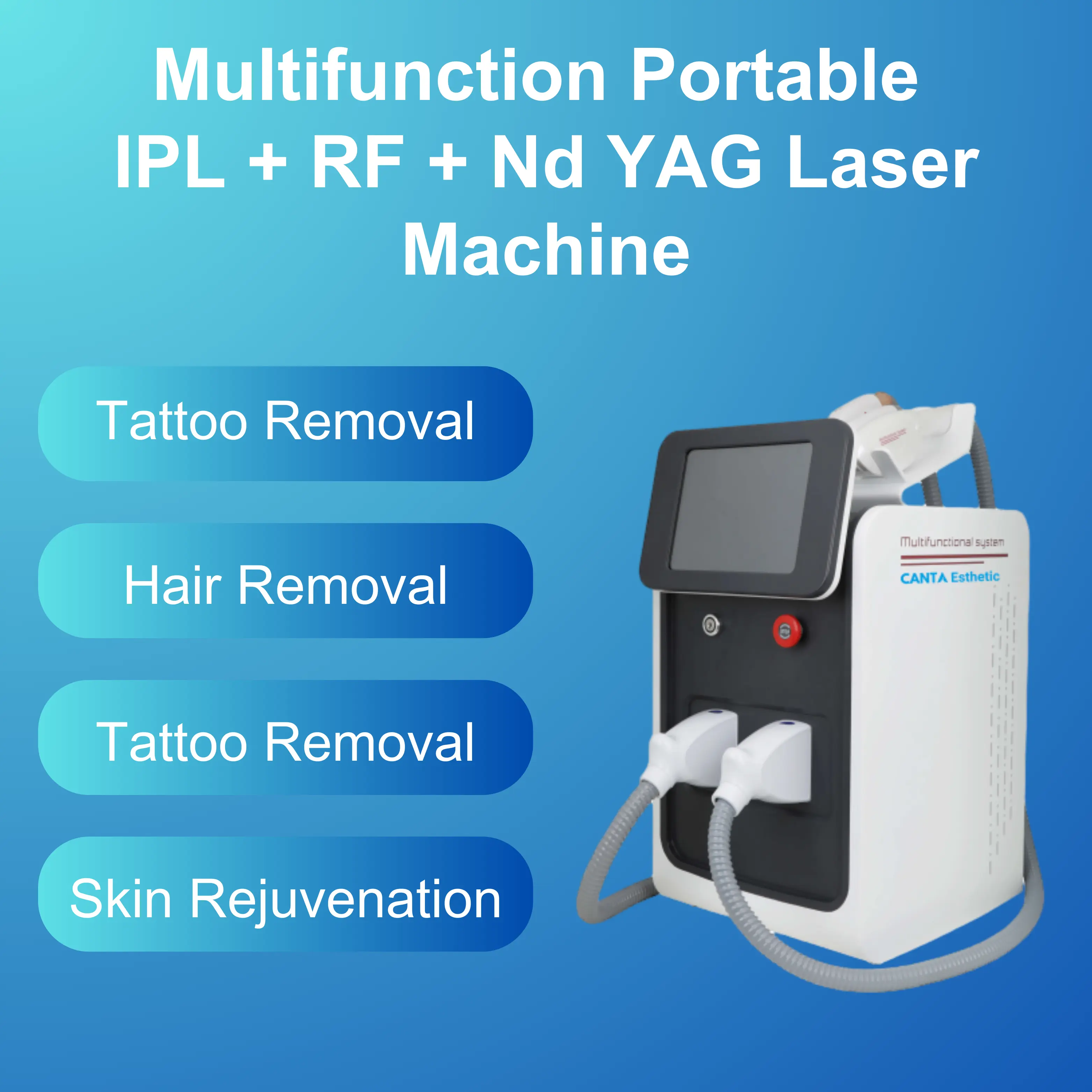 3-in-1 Laser Machine for Hair Removal + Tattoo Removal + E-Light Skin Rejuvenation - Image 3