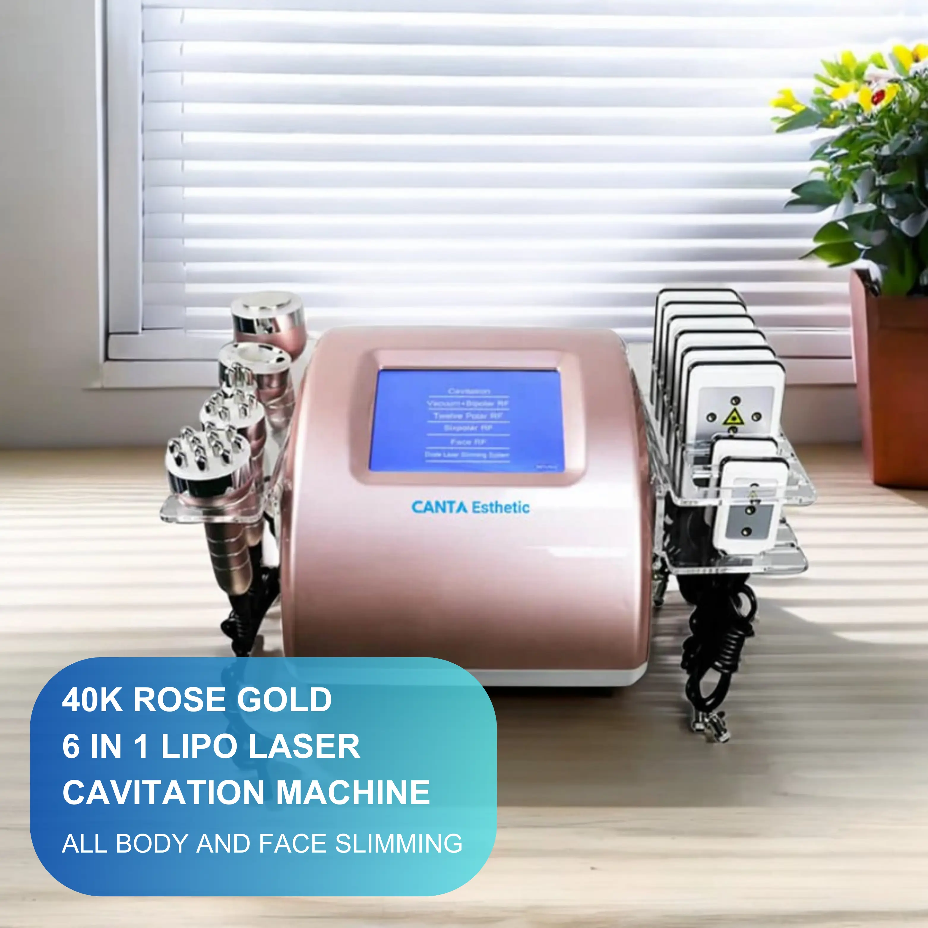 40K Lipo Laser Cavitation Machine Rose Gold - Image 4