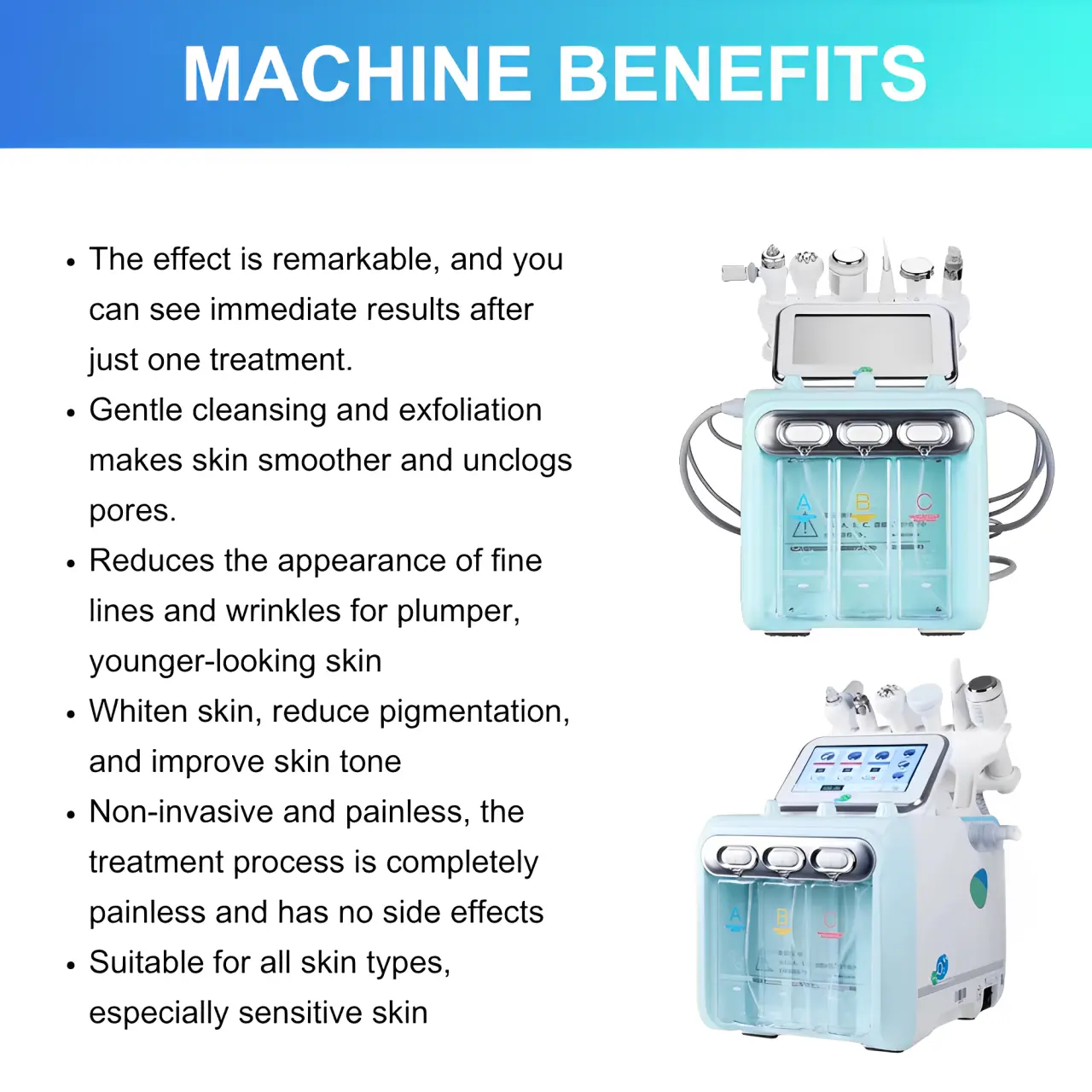 4th Gen Hydro Dermabrasion Facial Machine 6 in 1 - Image 4