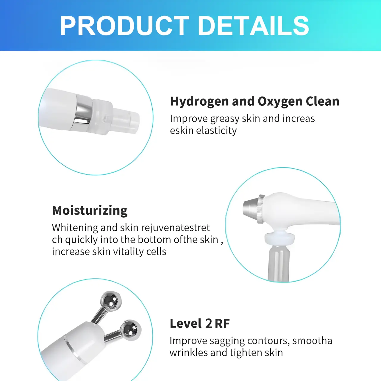 4th Gen Hydro Dermabrasion Facial Machine 6 in 1 - Image 5