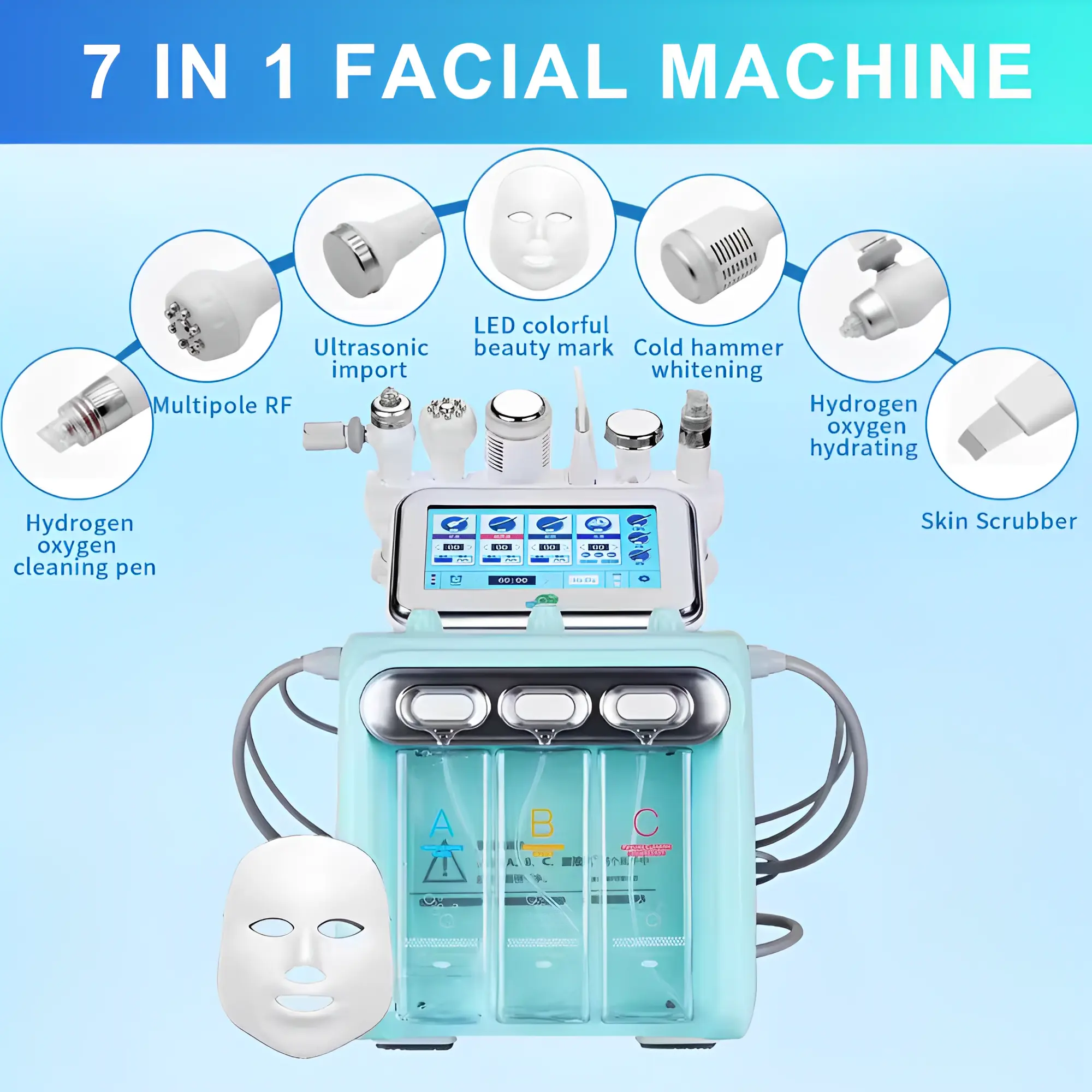 4th Gen Hydro Dermabrasion Facial Machine 7 In 1 - Image 4