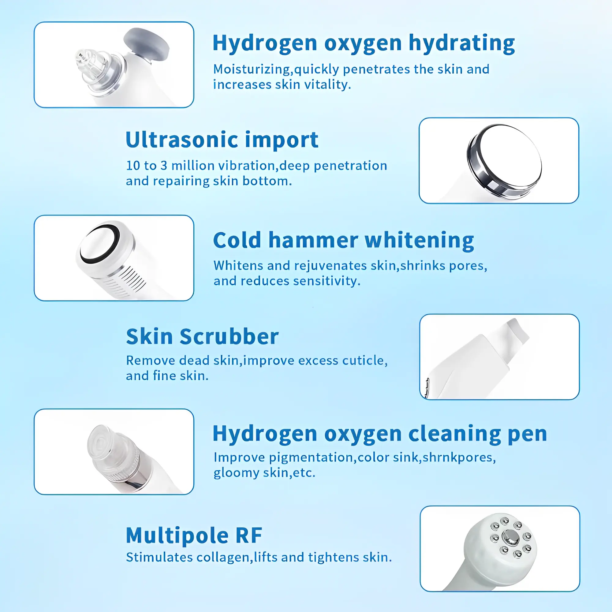 4th Gen Hydro Dermabrasion Facial Machine 7 In 1 - Image 5