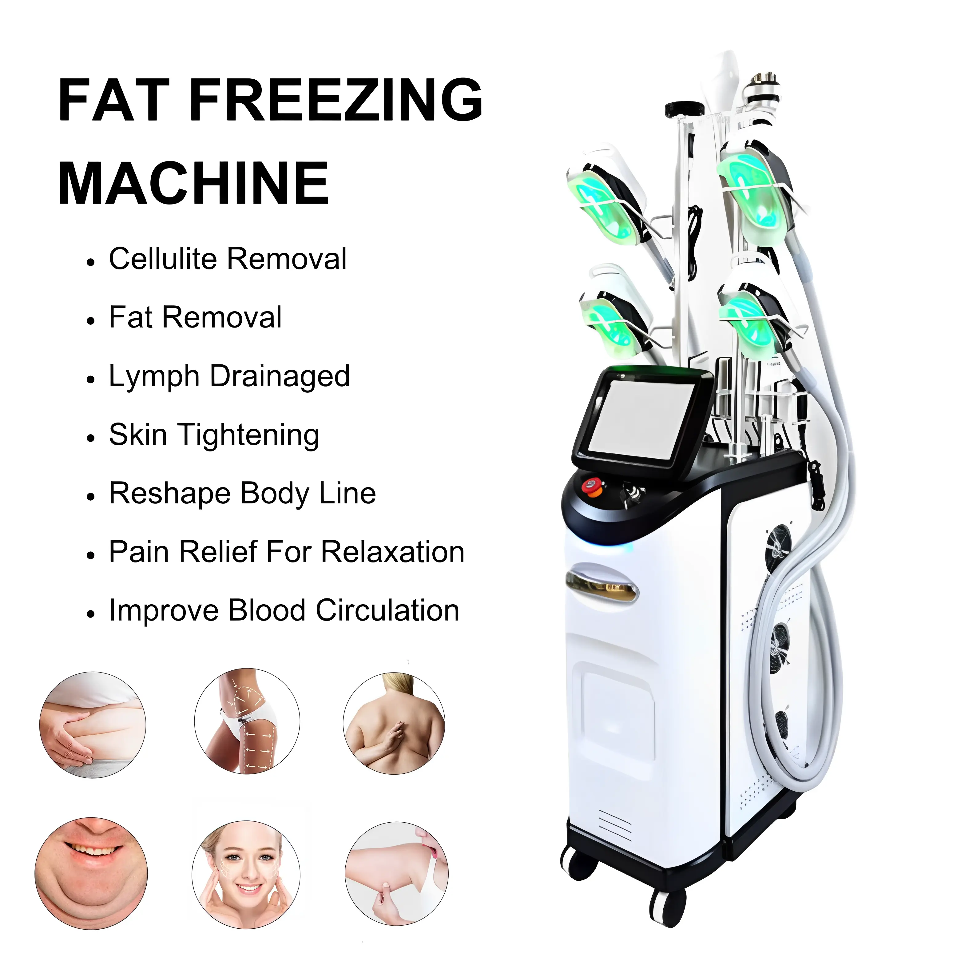 5 Handles Fat Freezing Machine Fat Reduction - Image 3