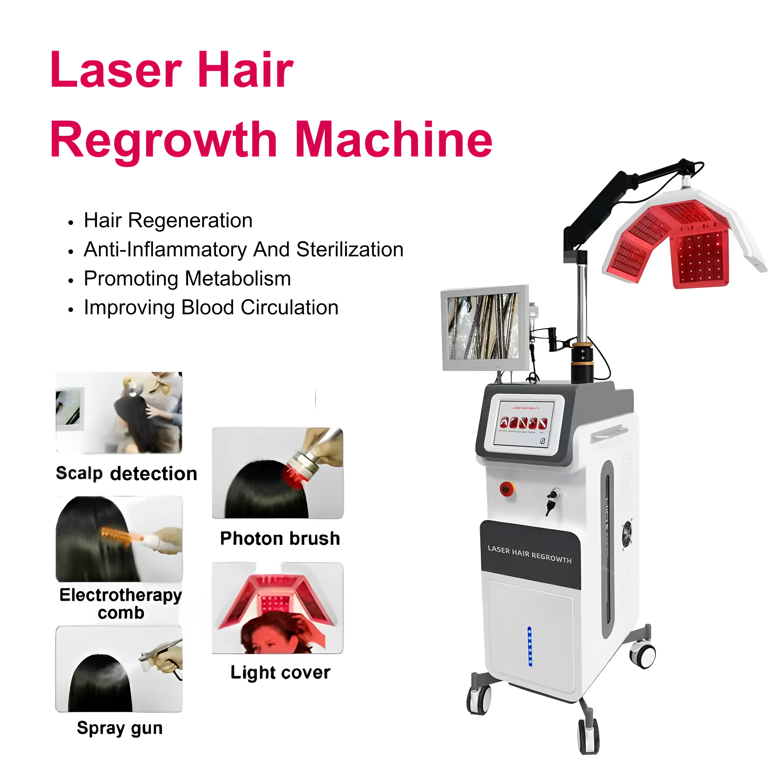650nm Laser Hair Growth Therapy Machine LuxHR - Image 4
