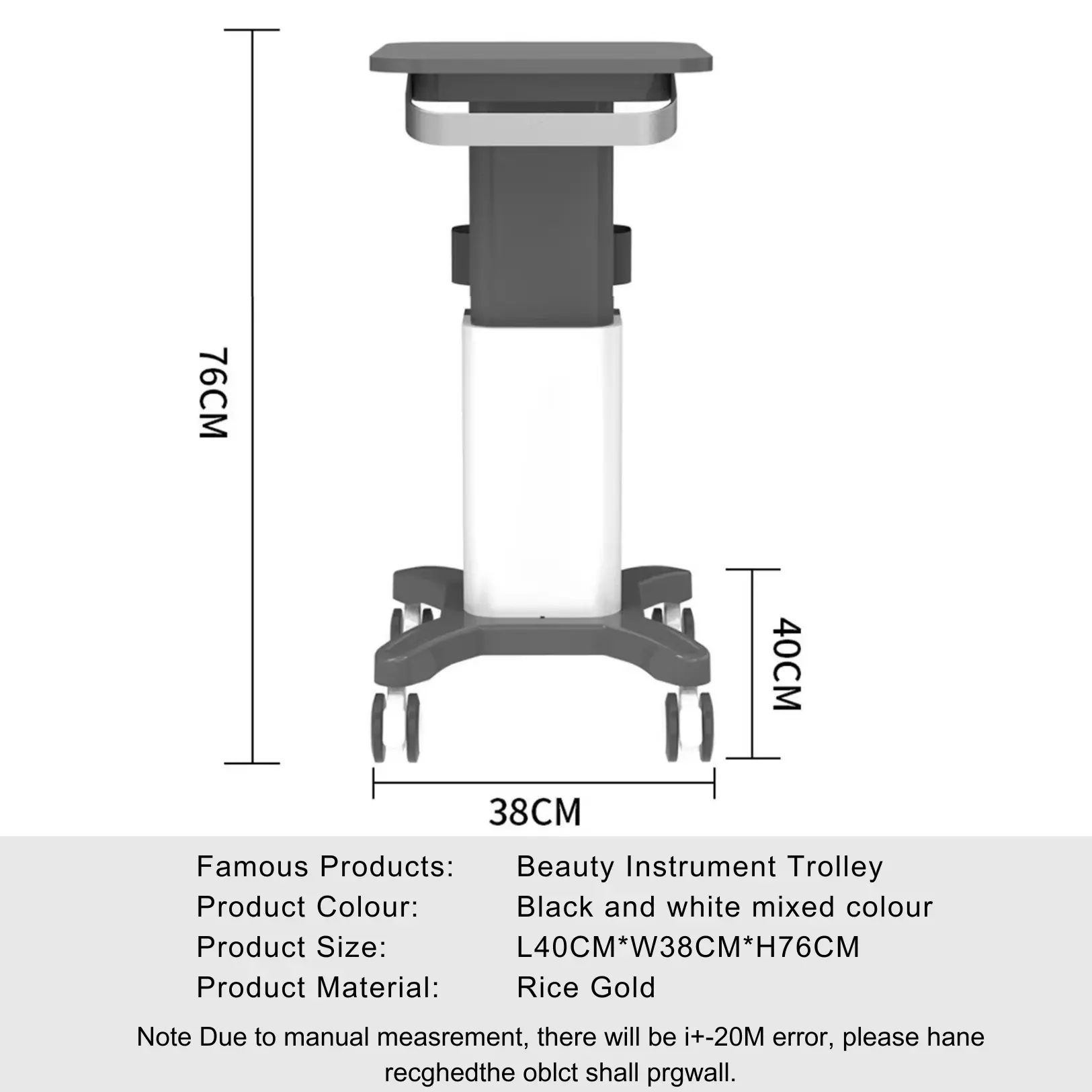 Canta Esthetic Beauty Equipment Trolley - Image 5