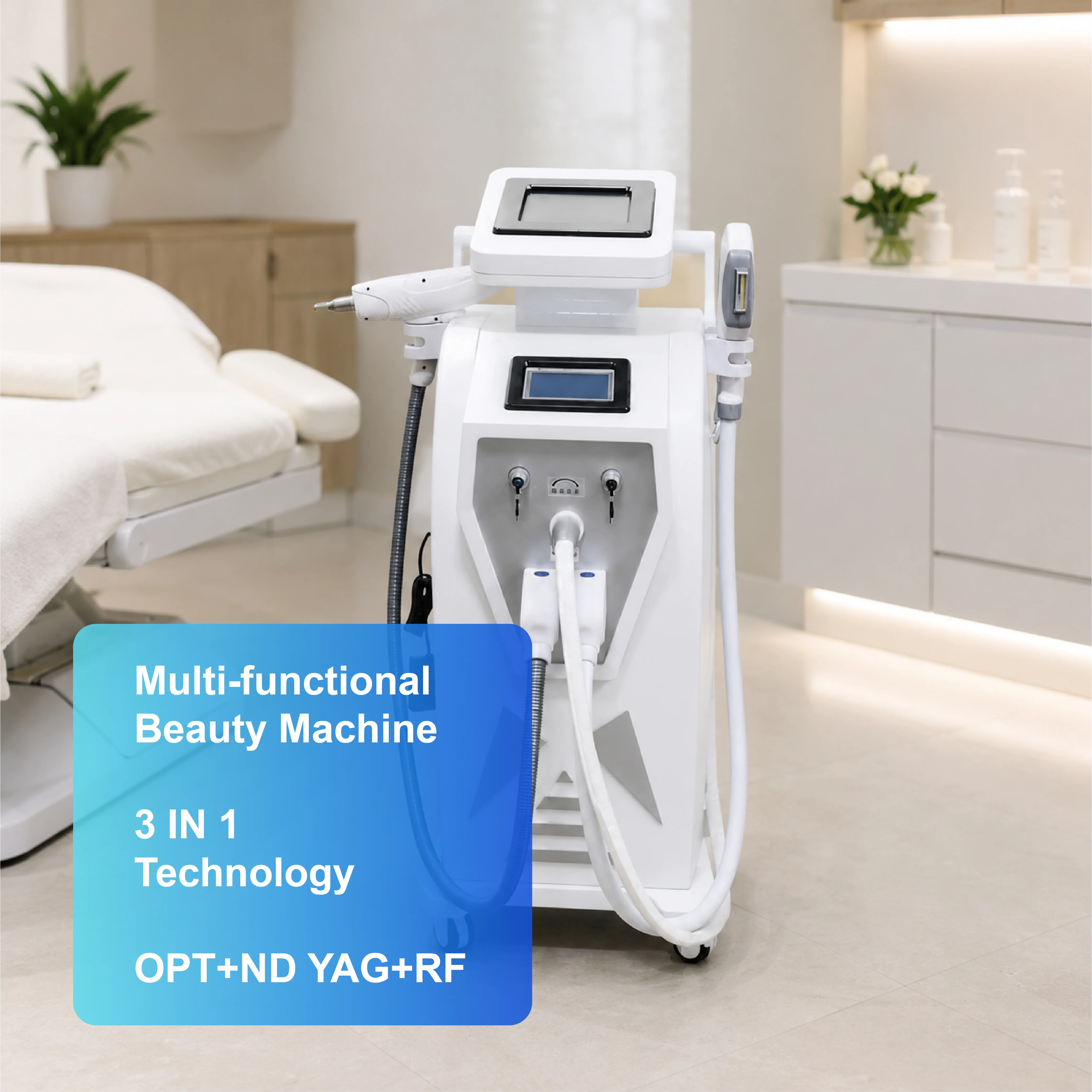 Laser Machine for Hair Removal + Tattoo Removal + RF Face Lifting - Image 3