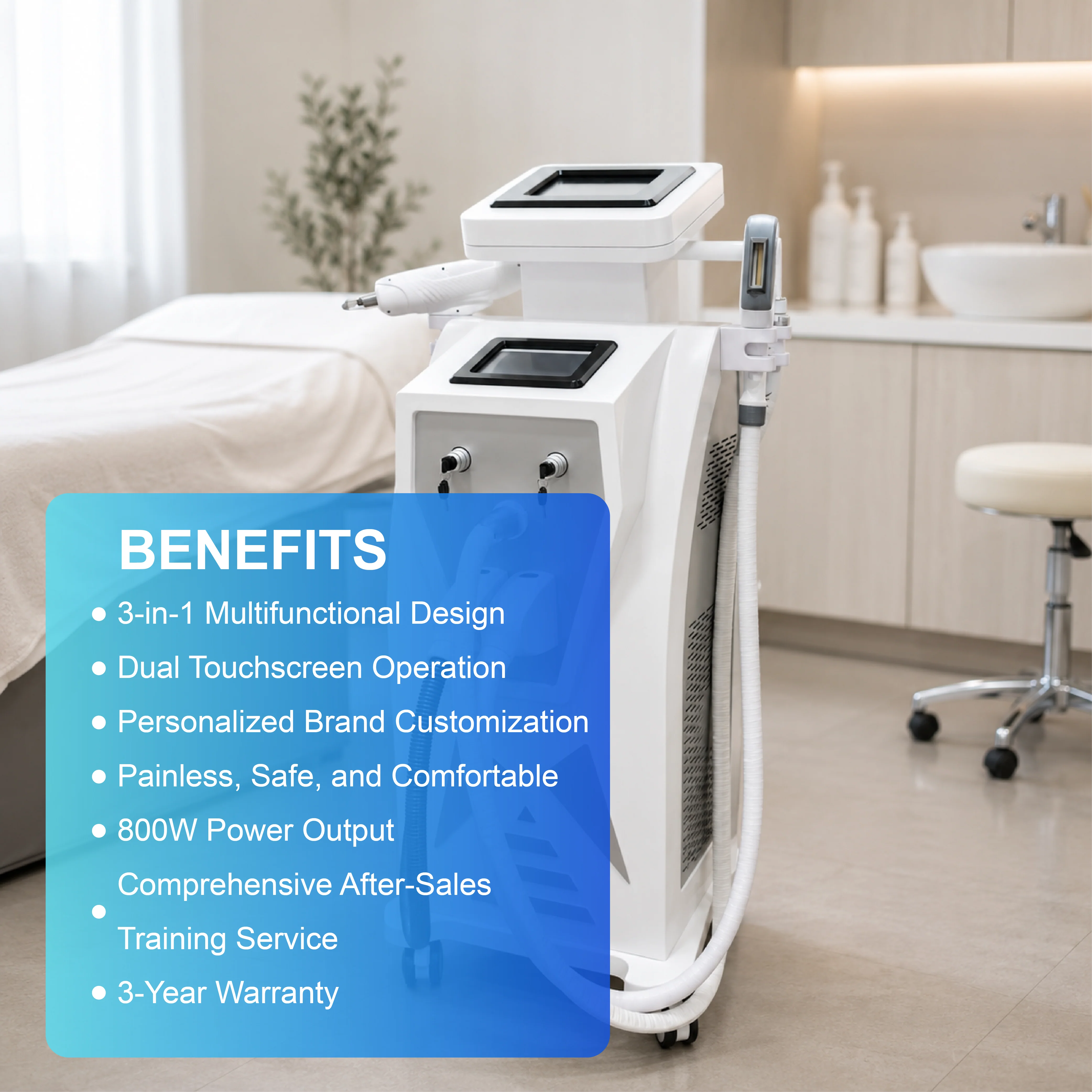 Laser Machine for Hair Removal + Tattoo Removal + RF Face Lifting - Image 4