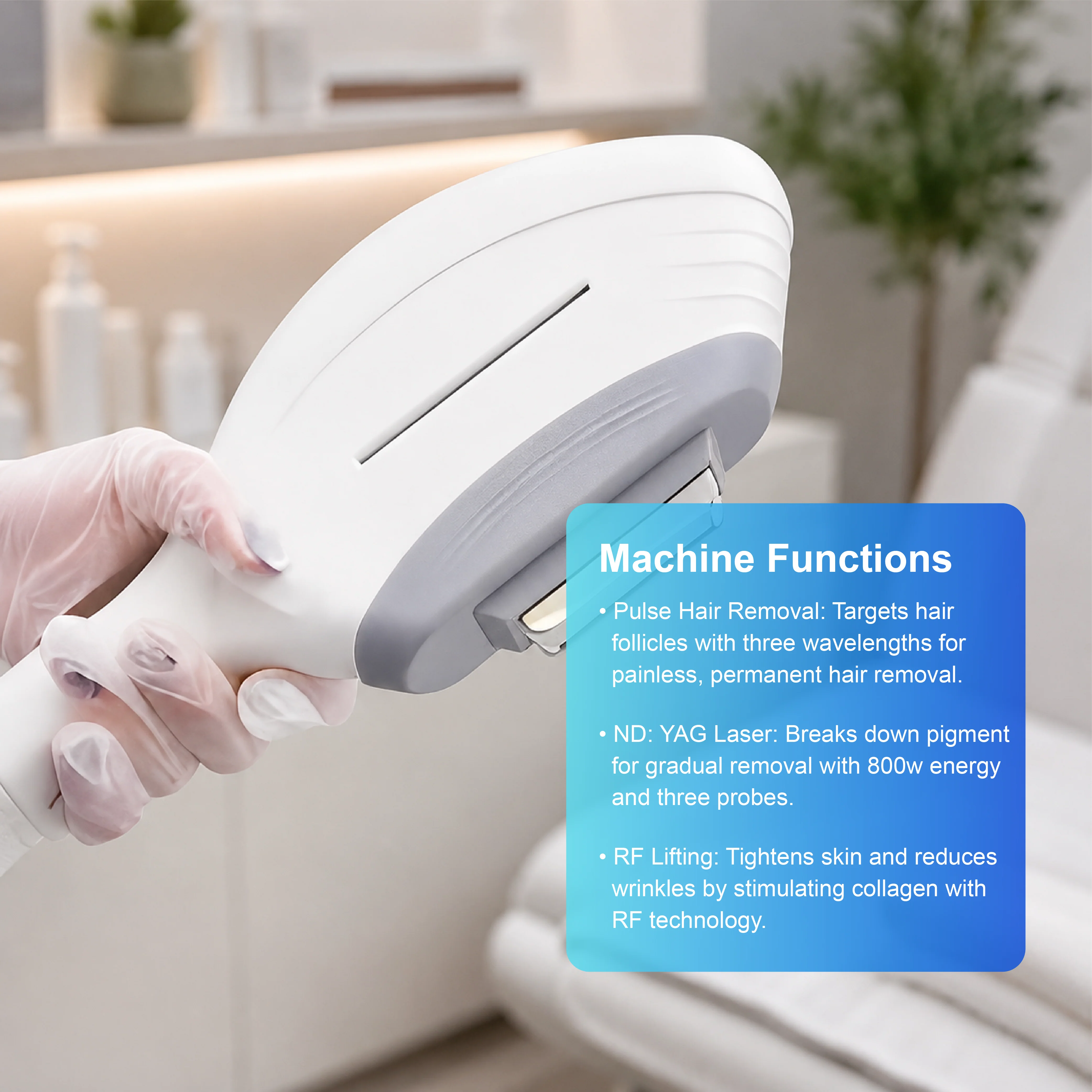 Laser Machine for Hair Removal + Tattoo Removal + RF Face Lifting - Image 6