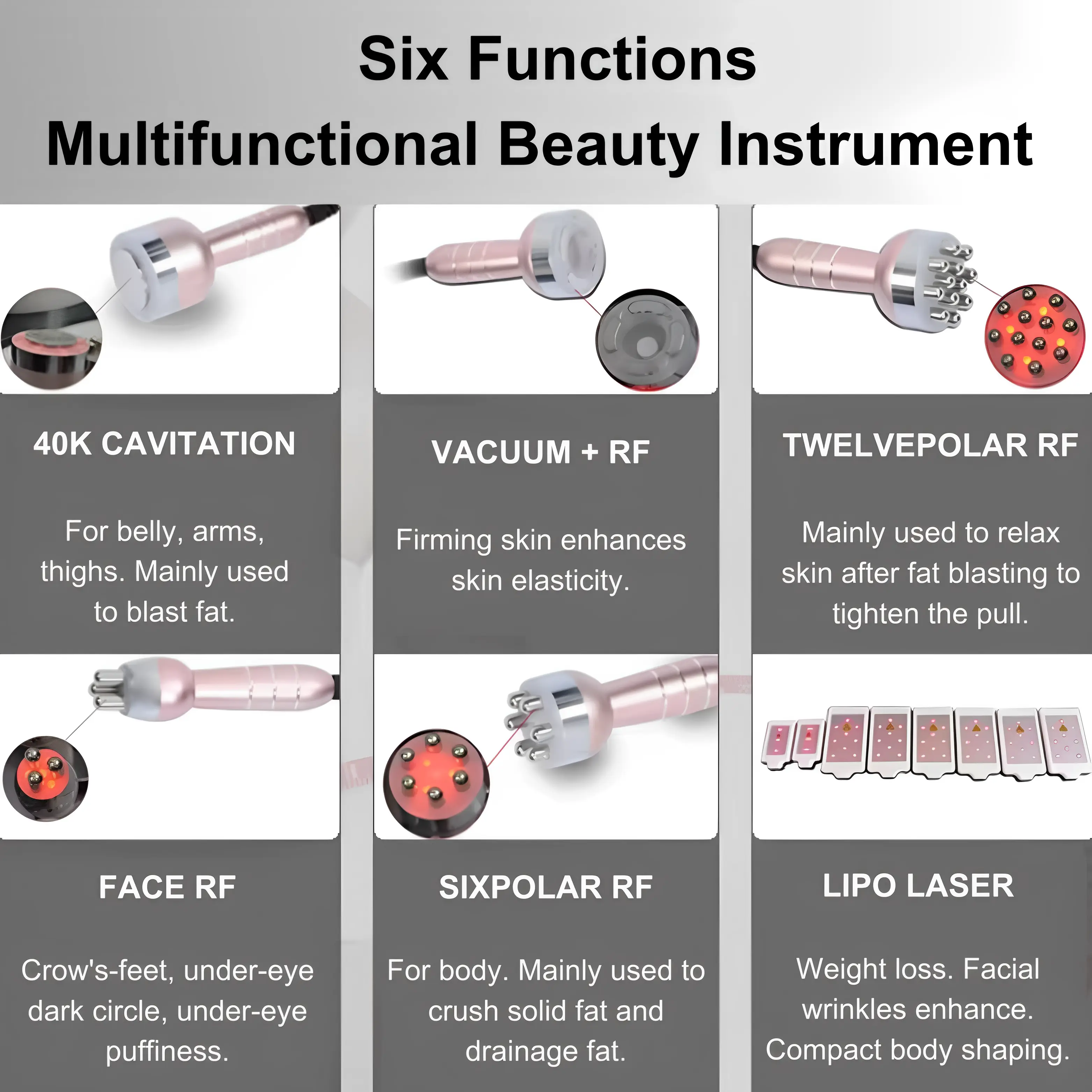 Lipo Laser 40K Cavitation Slimming Machine 6 in 1 - Image 4