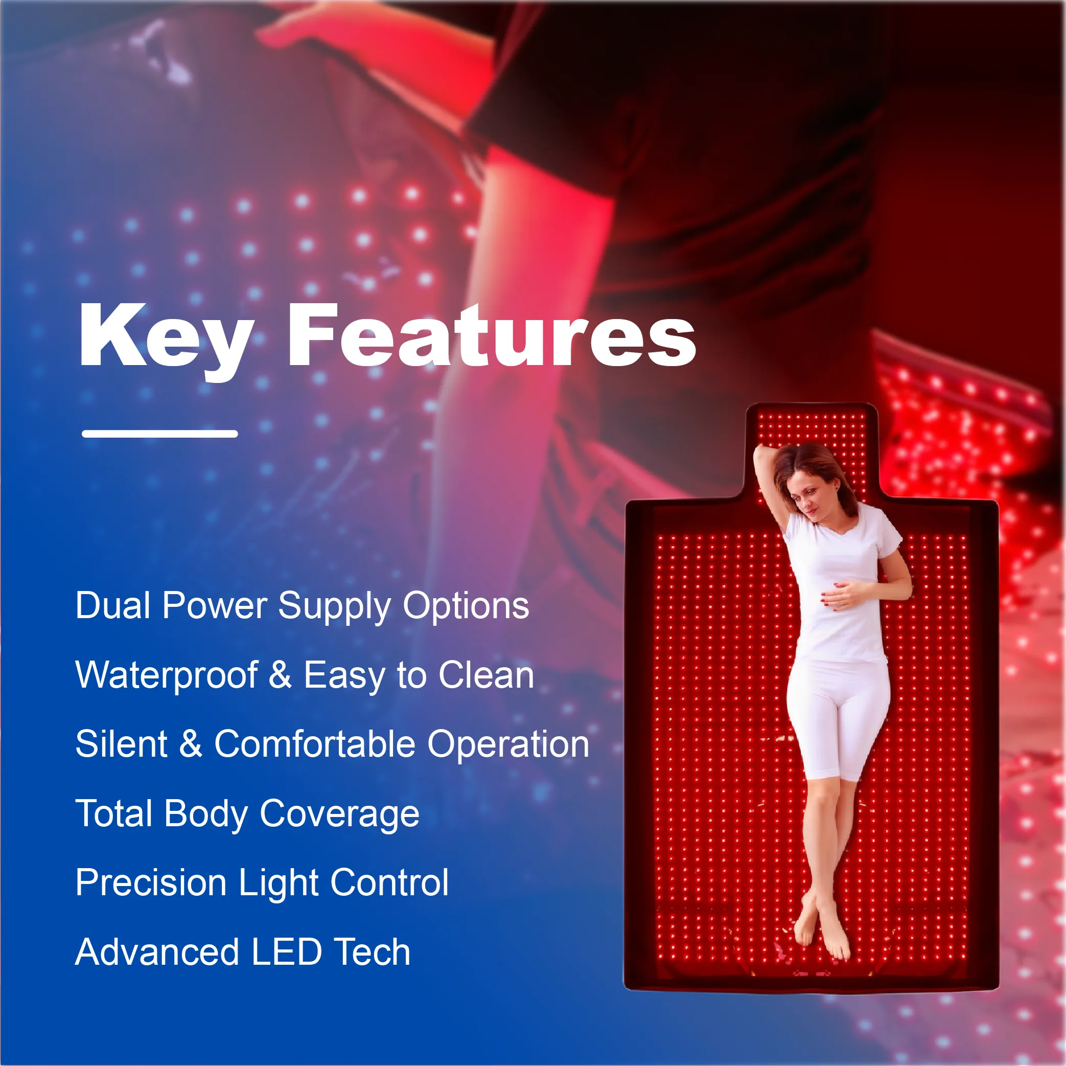 Red And Near Infrared Light Therapy Mat For Full Body - Image 4
